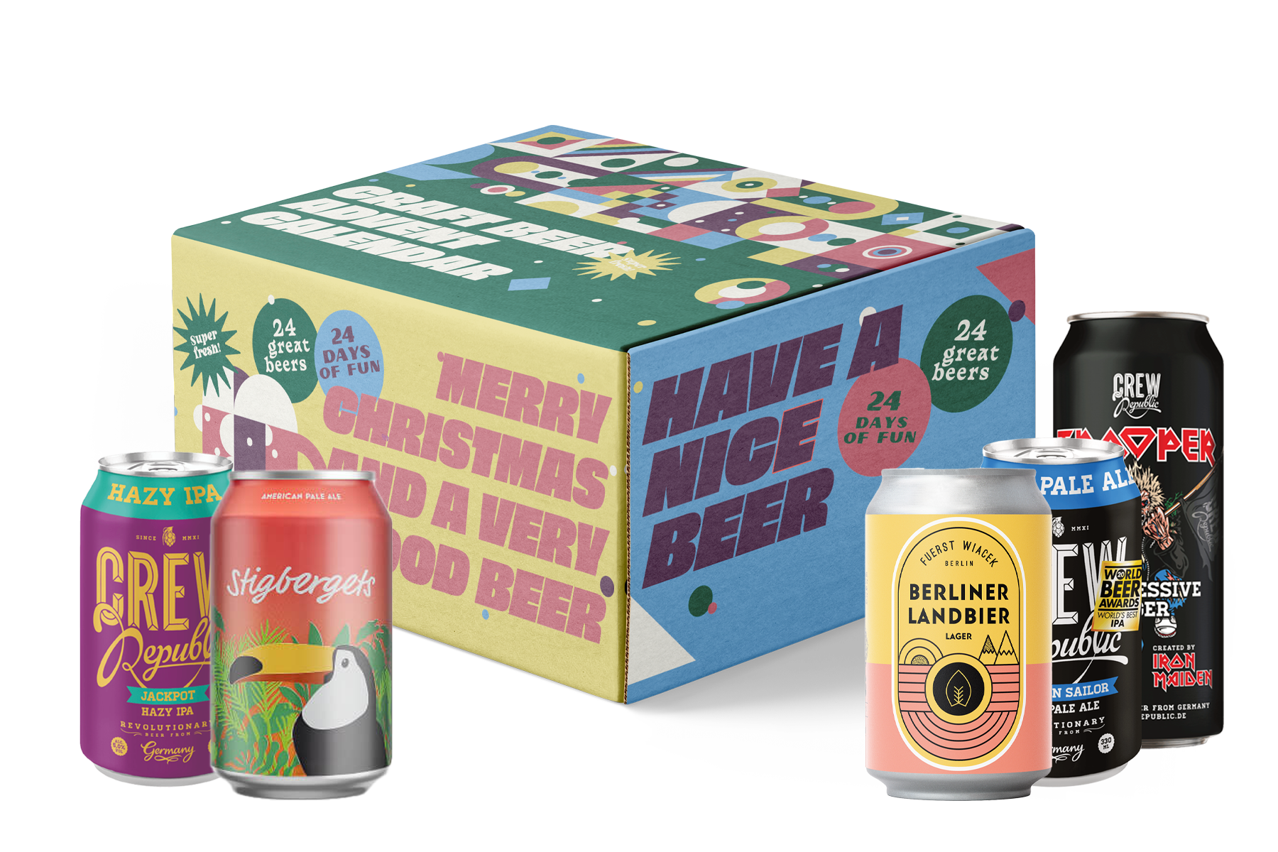 Bierbox, Craft Bier, Paket, Bierdosen, Miniaturflaschen
