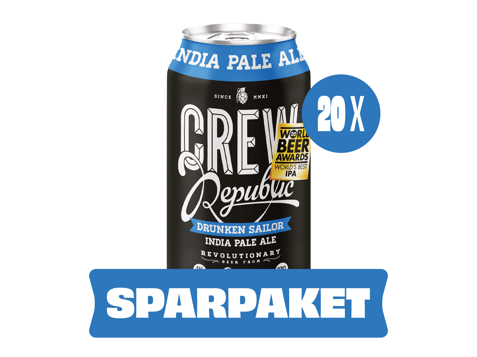 CREW Republic Drunken Sailor - India Pale Ale - 20 x 0,33l Dose